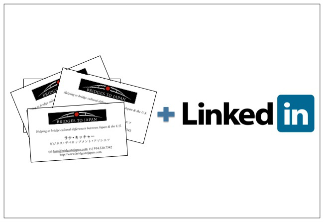 Linkedin logo business card - enterOlfe