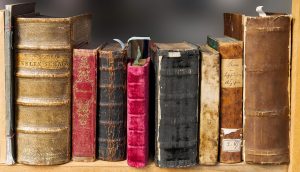 old books on shelf